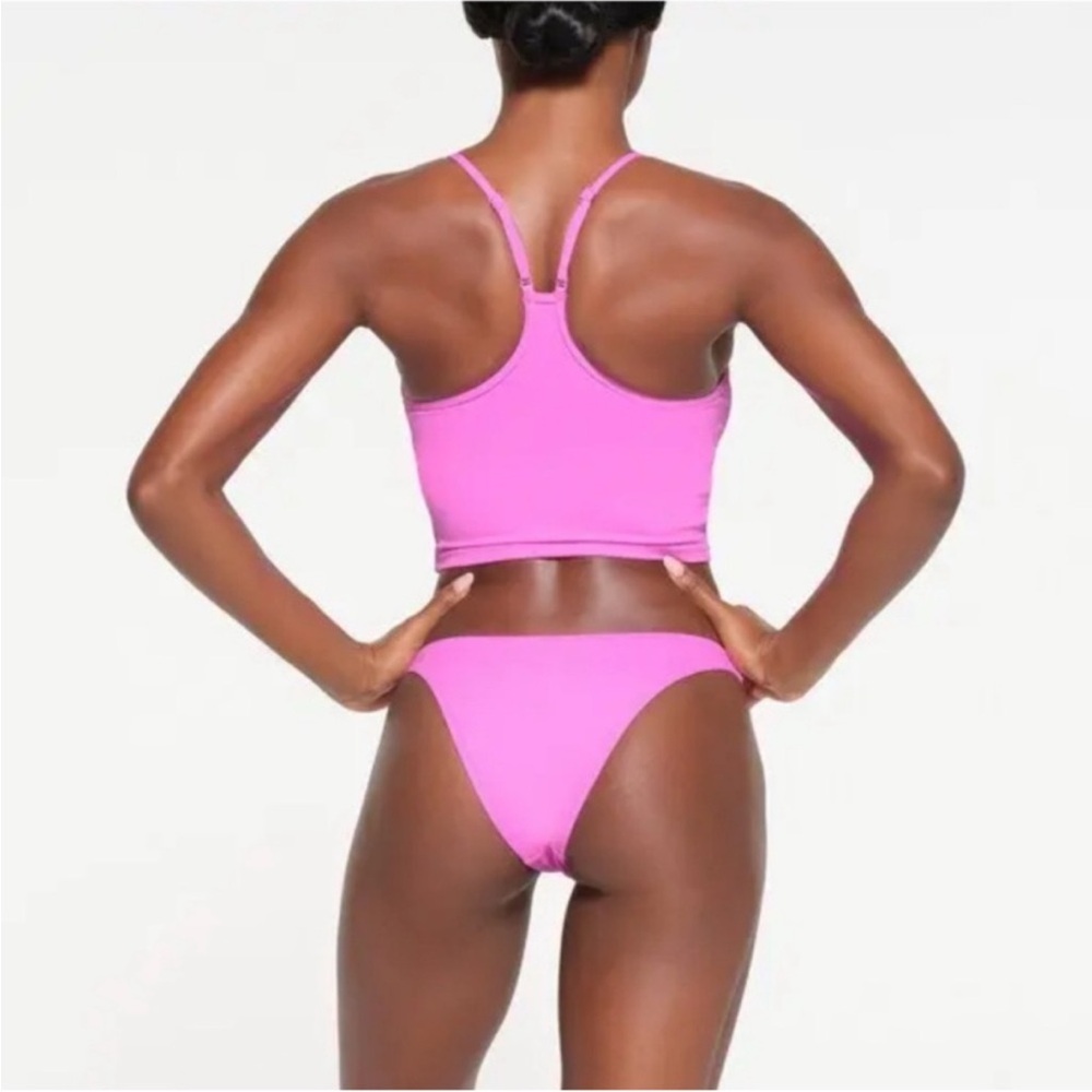 SKIMS Neon Orchid Pink Cami Tank Bikini Top•NWT•Large - Picture 2 of 5